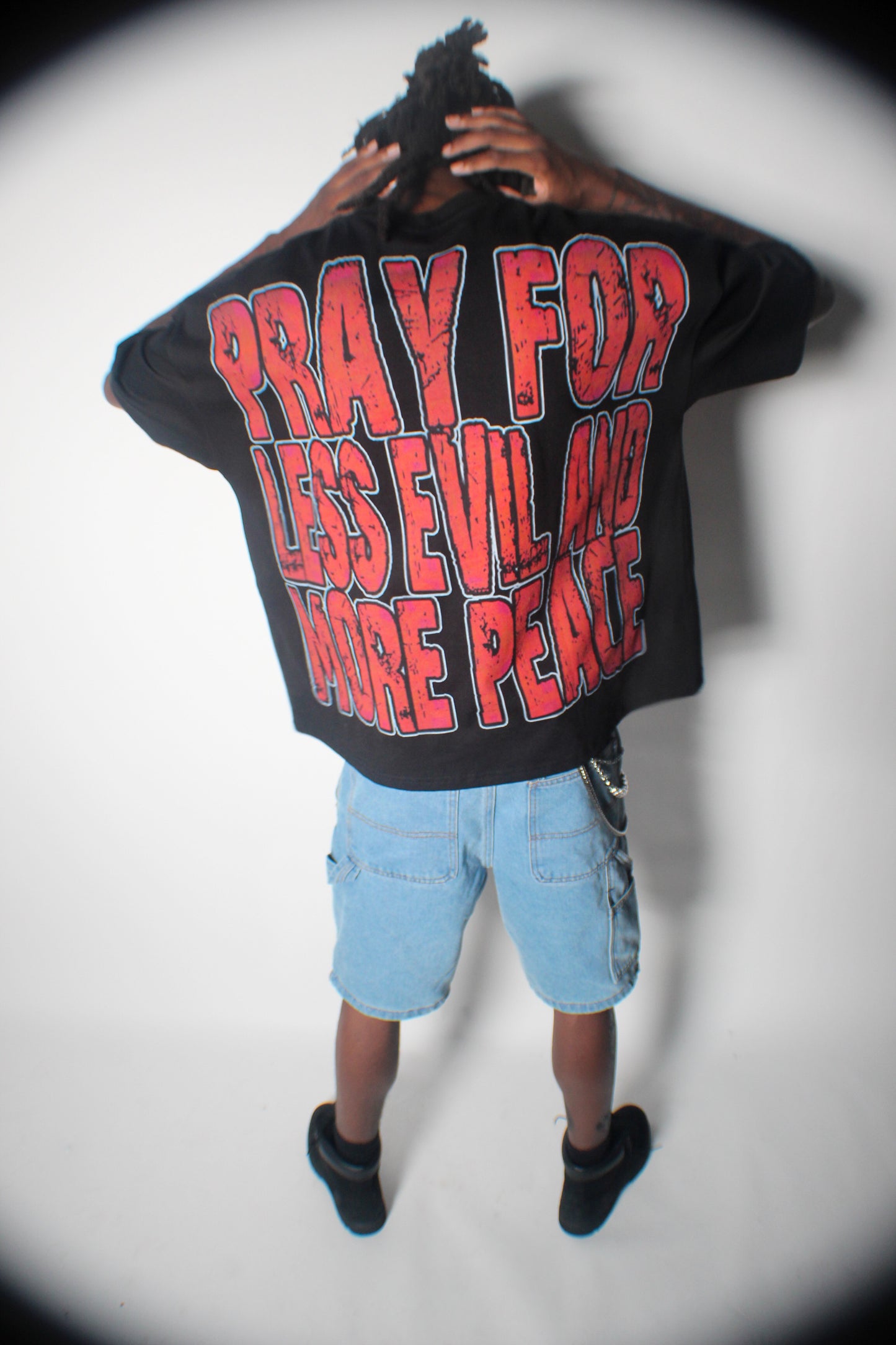 BLACK AND RED “PRAY FOR PEACE”