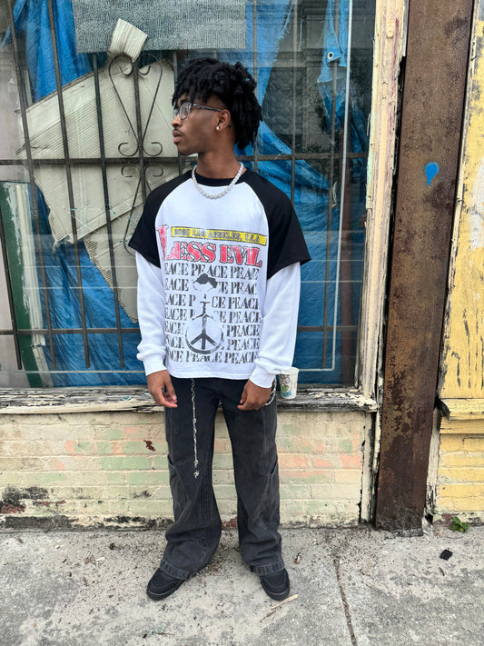 PEACE DOUBLE LAYER TEE