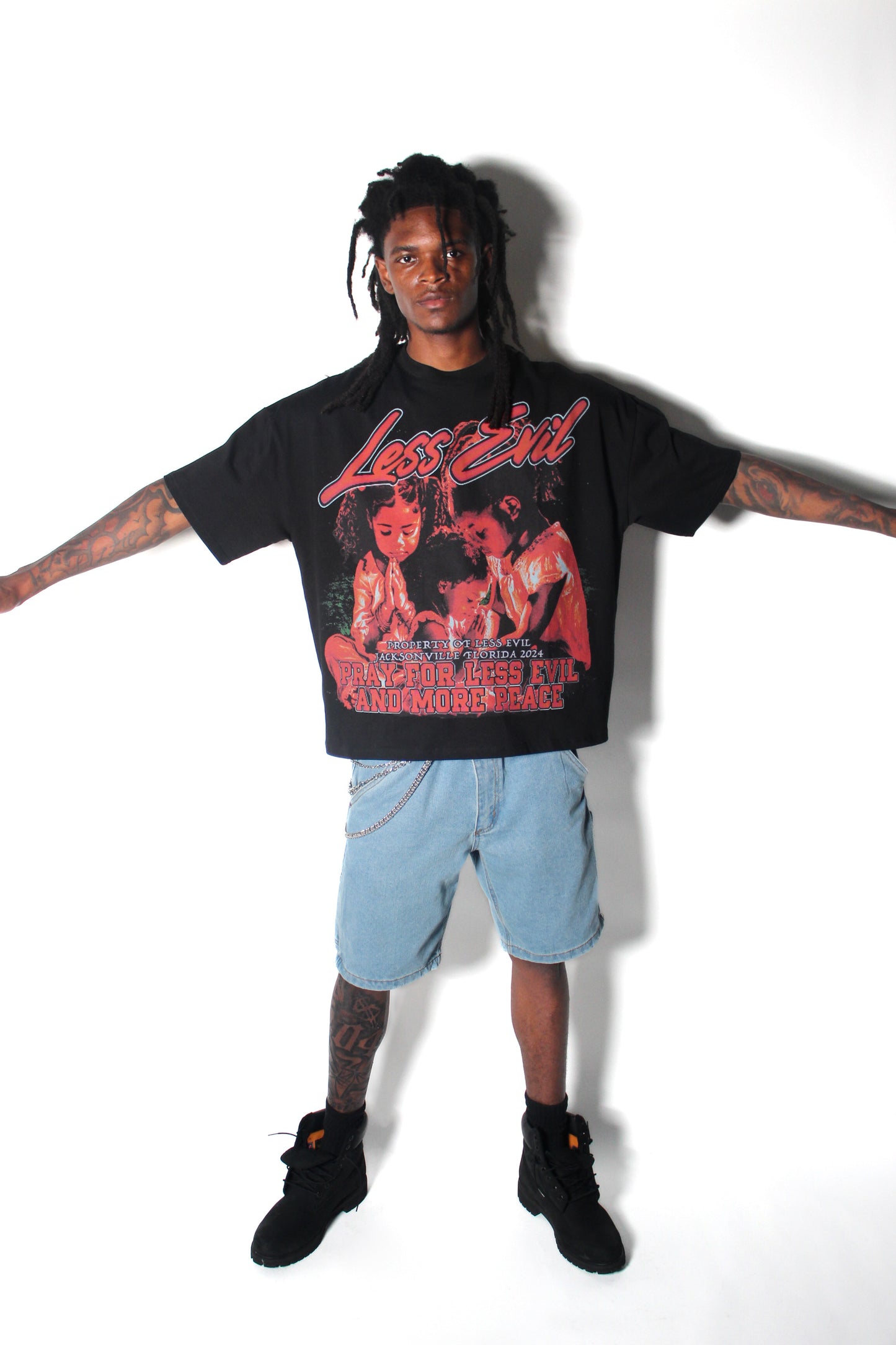 BLACK AND RED “PRAY FOR PEACE”