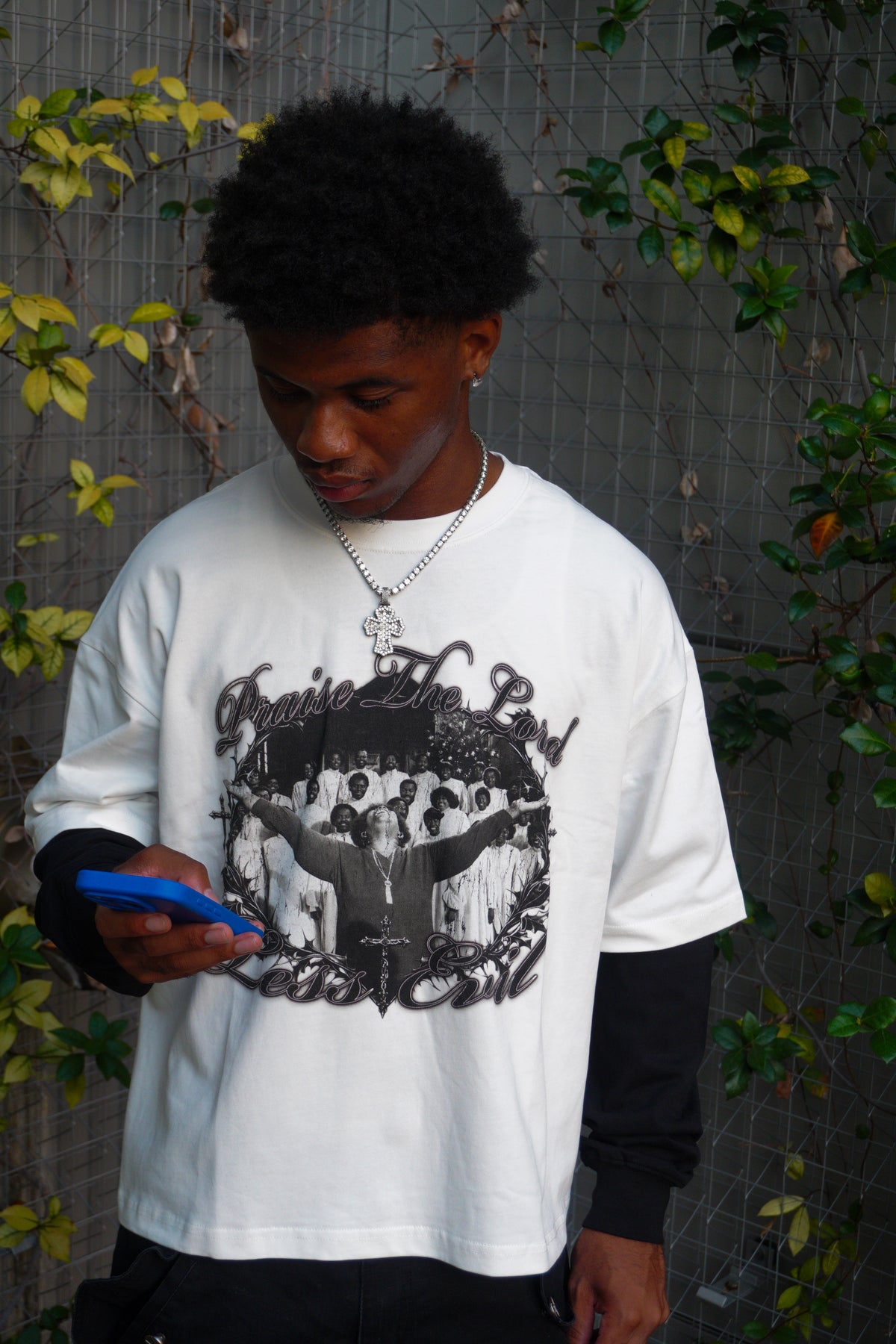 Praise The Lord double layer Tee